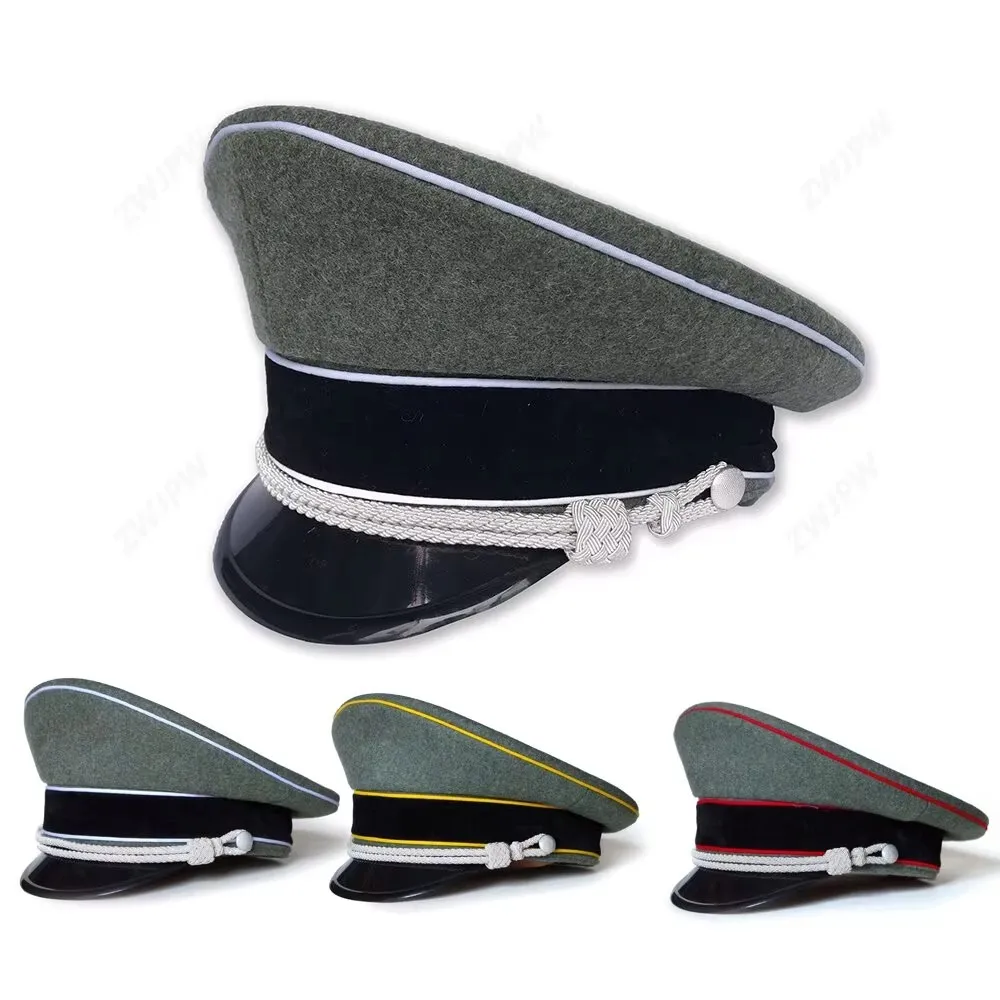 Коллекционная армейская кепка времен Второй мировой войны, серо-зеленая, офицерская, с широкими полями, шерстяная, DE10606
Коллекционная армейская кепка времен Второй мировой войны, серо-зеленая, офицерская, с широкими полями, шерстяная, DE10606