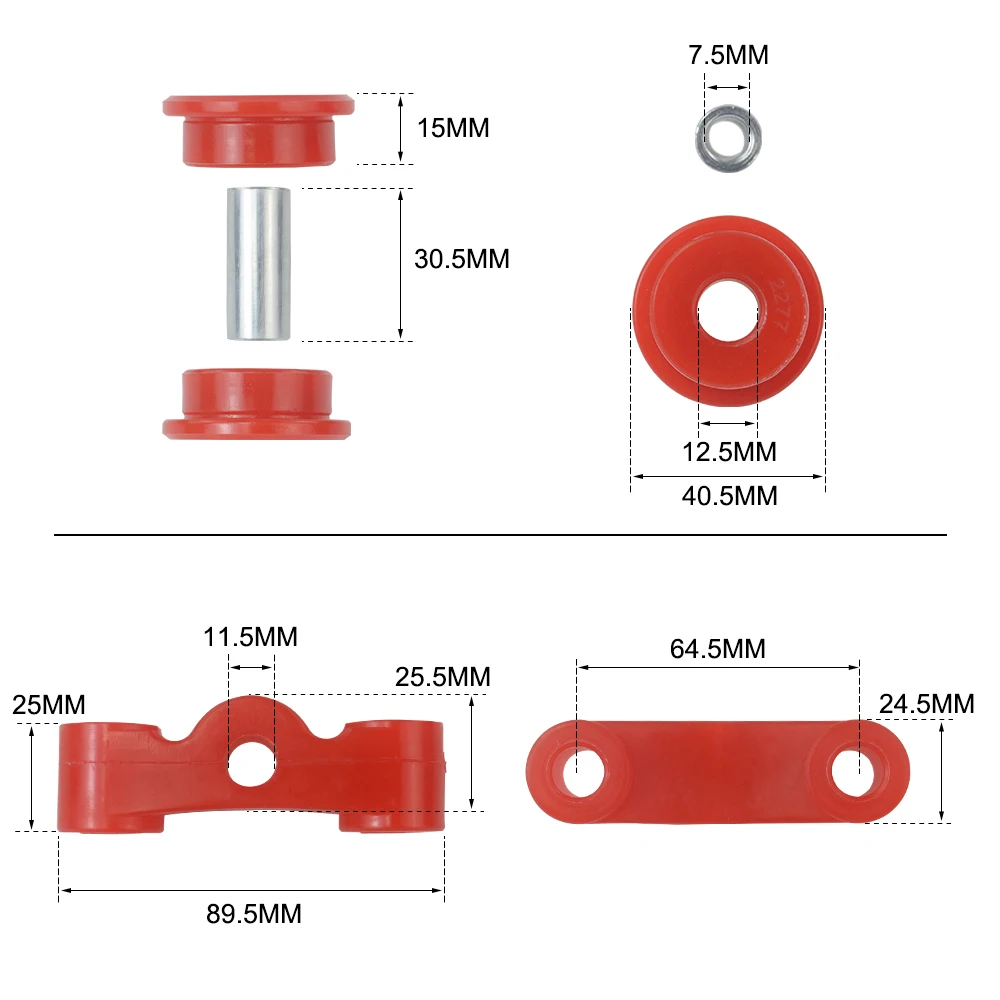For 93-97 Honda Civic del Sol 1.5L/1.6L SOHC 16 Valve L4 Shift Linkage Bushings Red D-Series Polyurethane Shifter Bushings
For 93-97 Honda Civic del Sol 1.5L/1.6L SOHC 16 Valve L4 Shift Linkage Bushings Red D-Series Polyurethane Shifter Bushings