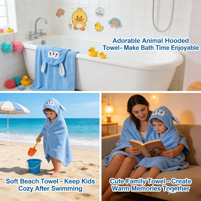 Kids Hooded Towel Poncho Cape Absorbent Baby Hooded Robe Cartoon Infant Coral Fleece Children Bath Towel
Kids Hooded Towel Poncho Cape Absorbent Baby Hooded Robe Cartoon Infant Coral Fleece Children Bath Towel