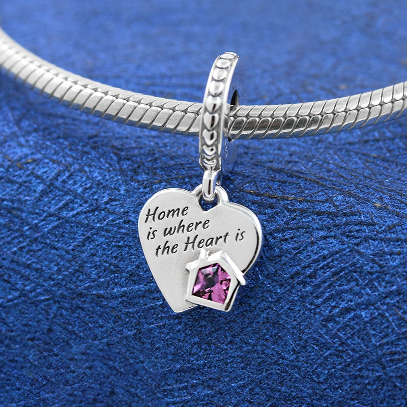 Popular 925 Solid Silver Beads Charms Love My Home Heart Dangle Pendant Fit Pandora 925 Original Bracelet Women DIY Jewelry Gift
Popular 925 Solid Silver Beads Charms Love My Home Heart Dangle Pendant Fit Pandora 925 Original Bracelet Women DIY Jewelry Gift