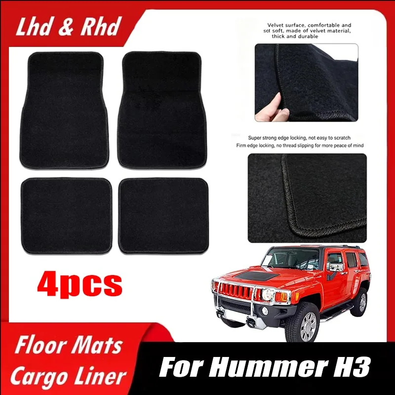 4pcs Car Floor Mats All-Weather Easy To Clean Durable Anti-Slip Interior Protection Floor Liners For Hummer H3 Accessories
4pcs Car Floor Mats All-Weather Easy To Clean Durable Anti-Slip Interior Protection Floor Liners For Hummer H3 Accessories