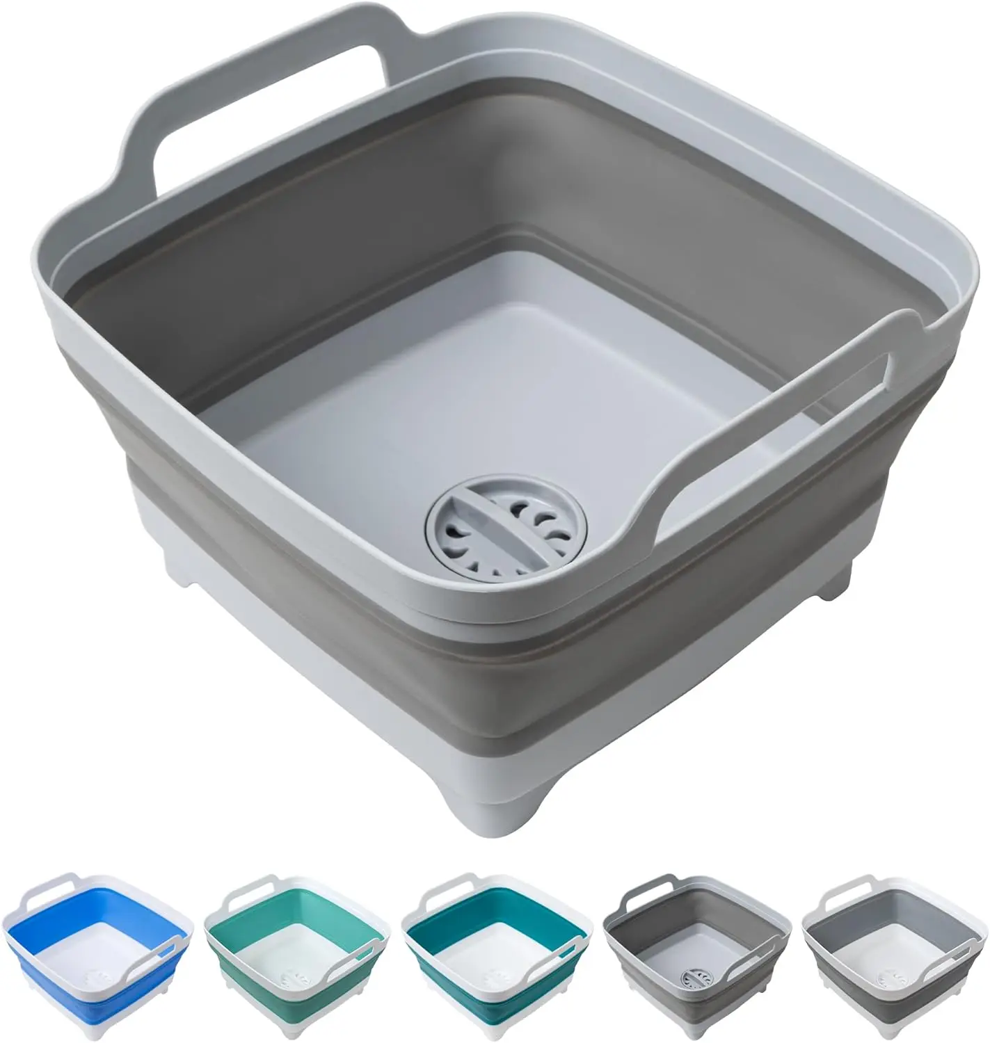 Collapsible Dishpan 2.4Gal Wash Basin with Draining Plug and Carry Handles, Portable Sink for Camping and Kitchen
Collapsible Dishpan 2.4Gal Wash Basin with Draining Plug and Carry Handles, Portable Sink for Camping and Kitchen