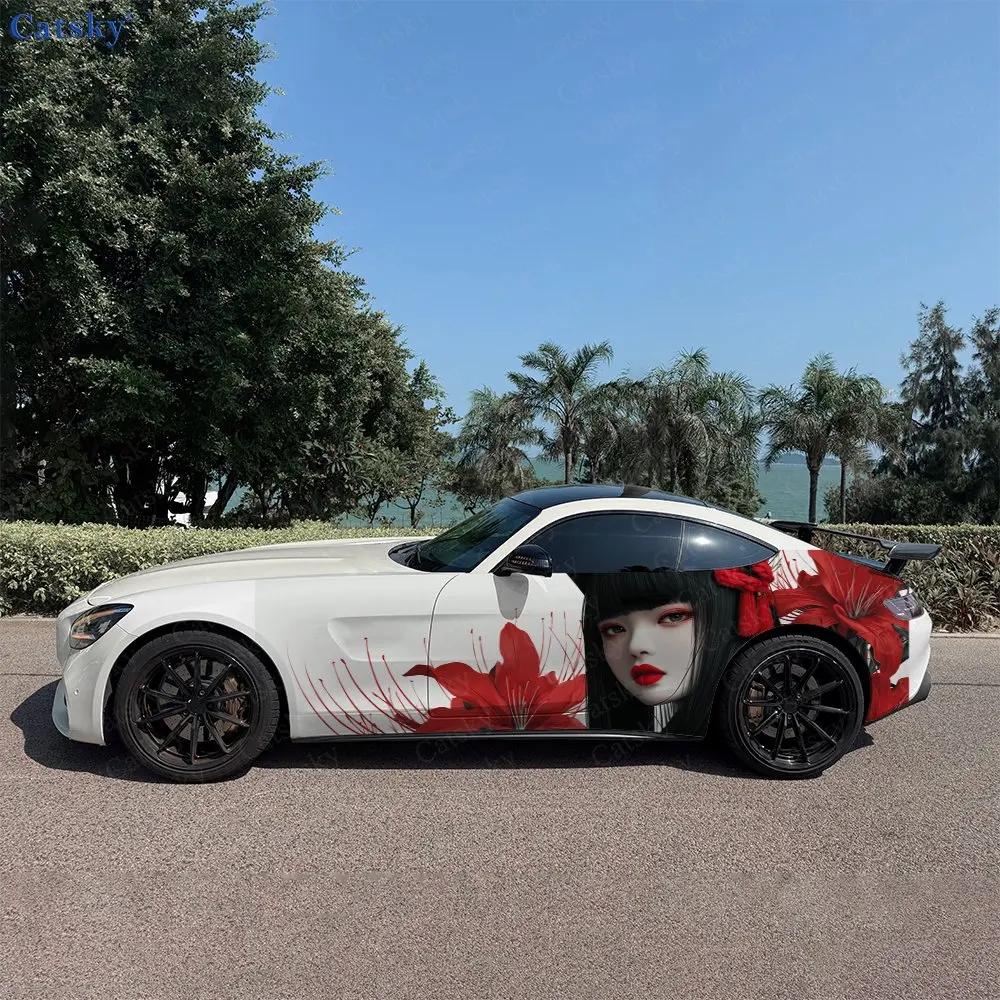 2pcs Bloom Lycoris & Geisha Girl Car Side Wraps, Self-Adhesive PVC Waterproof & Scratch-Resistant Stickers, Car Accessory Gift
2pcs Bloom Lycoris & Geisha Girl Car Side Wraps, Self-Adhesive PVC Waterproof & Scratch-Resistant Stickers, Car Accessory Gift