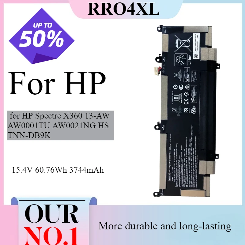 New RR04XL Laptop Battery for HP Spectre X360 13-AW AW0001TU AW0021NG HSTNN-DB9K OB1M L60213-2C1 L60373-005 14-CE 15.4V 60.76Wh
New RR04XL Laptop Battery for HP Spectre X360 13-AW AW0001TU AW0021NG HSTNN-DB9K OB1M L60213-2C1 L60373-005 14-CE 15.4V 60.76Wh