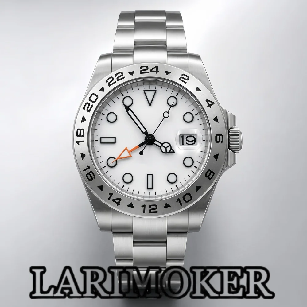 LARIMOKER 39mm 43mm NH34 GMT Automatic Mechanical Watch Men Stainless Steel Silver Case Sapphire Crystal Luminous Dial
LARIMOKER 39mm 43mm NH34 GMT Automatic Mechanical Watch Men Stainless Steel Silver Case Sapphire Crystal Luminous Dial