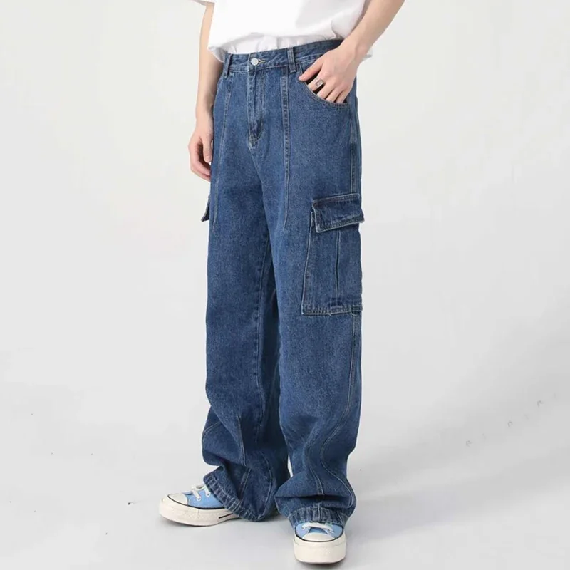 New Fashion Men Cargo Jeans Versatile Trend Loose Straight Youthful Vitality Denim Pants Male Daily Casual Black Blue Trousers
New Fashion Men Cargo Jeans Versatile Trend Loose Straight Youthful Vitality Denim Pants Male Daily Casual Black Blue Trousers
