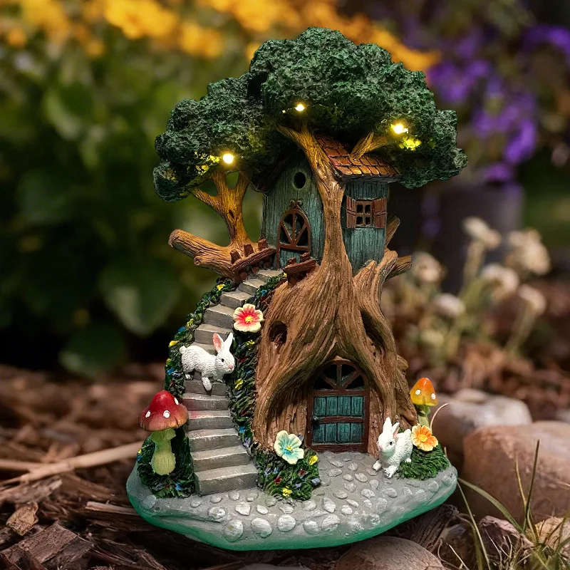 Creative Fairy Tale Treehouse House Decorations Outdoor Courtyard Garden Landscape Arrangements Resin Craft Tabletop Decor
Creative Fairy Tale Treehouse House Decorations Outdoor Courtyard Garden Landscape Arrangements Resin Craft Tabletop Decor
