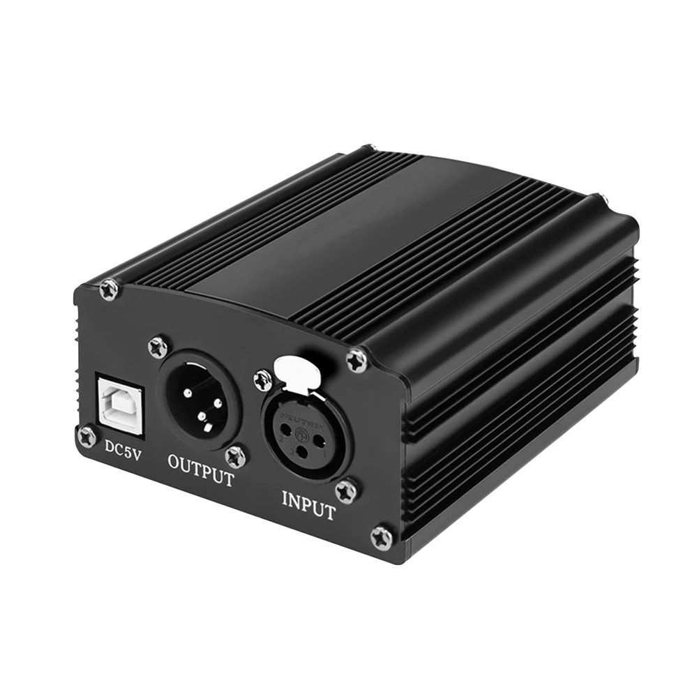 Condenser Microphone Supply 5V USB Input for DC 48V Black Broadcasting Voltage Boosting Low Pass Filter Balanced
Condenser Microphone Supply 5V USB Input for DC 48V Black Broadcasting Voltage Boosting Low Pass Filter Balanced