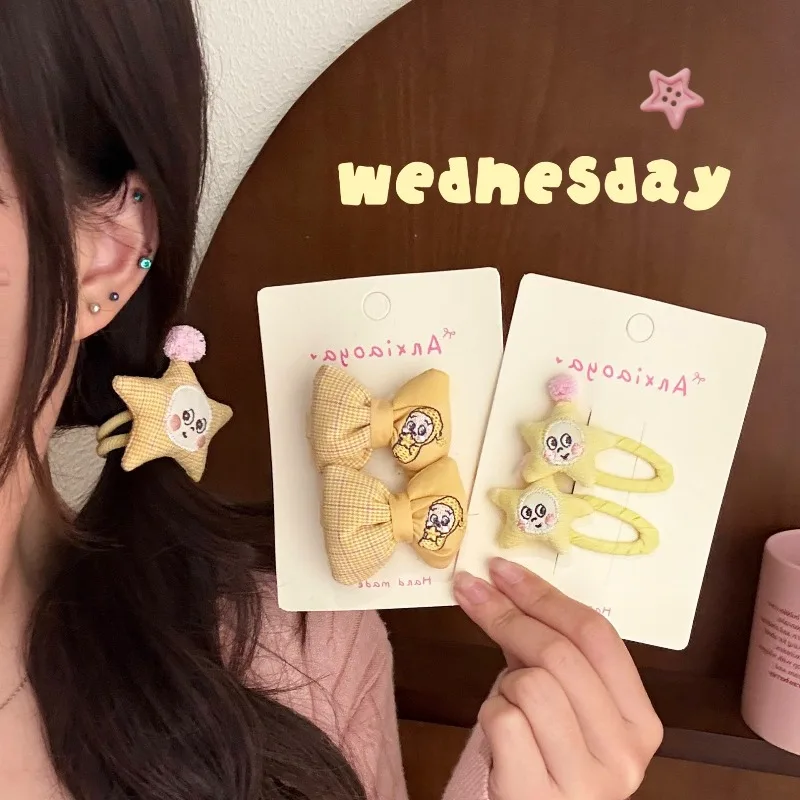 Cartoon Star Hair Accessories Set Kids Hair Clips & Elastic Hair Ties for Girls Girlish Ponytail Sweet Broken
Cartoon Star Hair Accessories Set Kids Hair Clips & Elastic Hair Ties for Girls Girlish Ponytail Sweet Broken