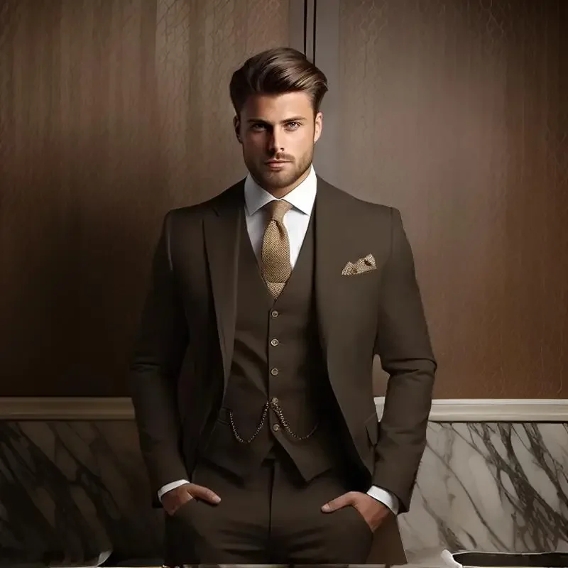 3 Pcs Wedding Suits For Men Prom Party Slim Fit Groom Tuxedo Custom Made Male Fashion Suit Jacket With Pants Vest 2025
3 Pcs Wedding Suits For Men Prom Party Slim Fit Groom Tuxedo Custom Made Male Fashion Suit Jacket With Pants Vest 2025