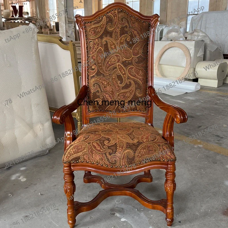 American country solid wood carving flower dining chair office book chair bedroom fabric dressing armrest leisure chair custom
American country solid wood carving flower dining chair office book chair bedroom fabric dressing armrest leisure chair custom