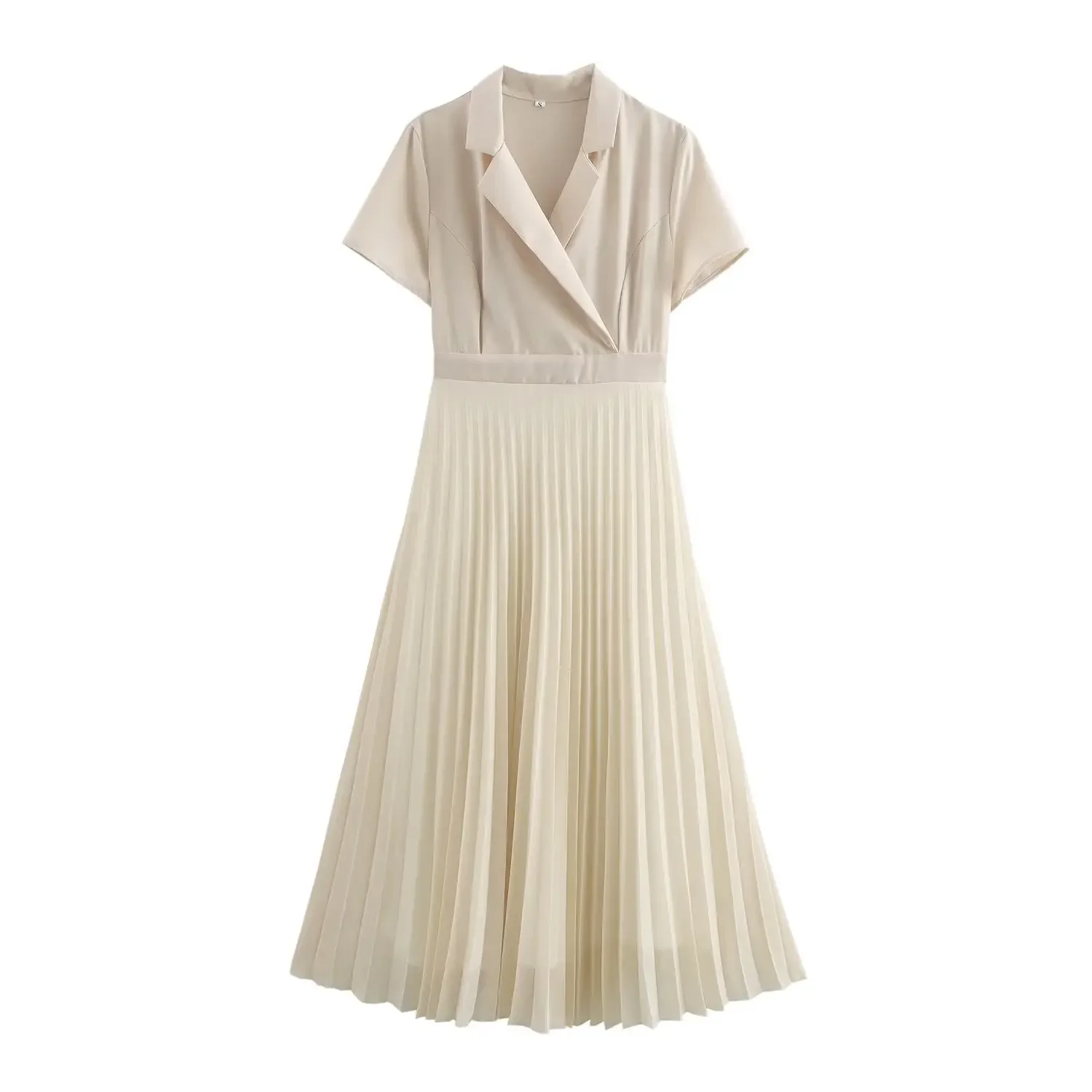 Long Dress Women Summer Elegant Office Pleated Dress Fashionable Elegant Lapel Short Sleeves Waist-Fitted Solid Color Dress
Long Dress Women Summer Elegant Office Pleated Dress Fashionable Elegant Lapel Short Sleeves Waist-Fitted Solid Color Dress