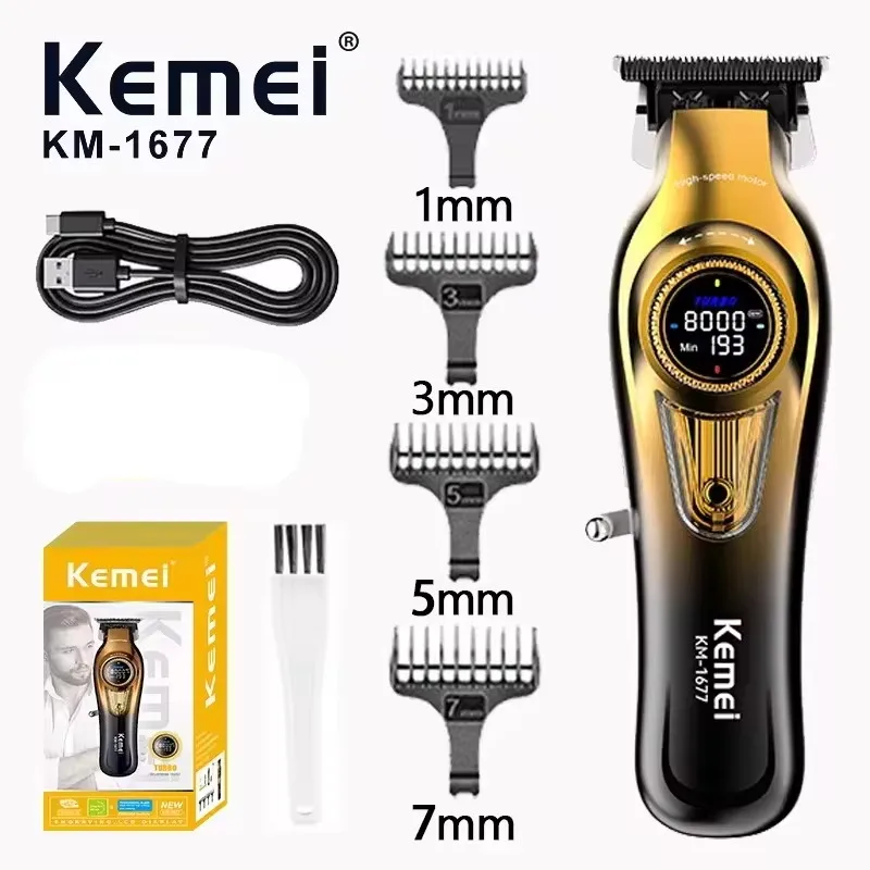 KEMEI Professional Men Women's Gift Barber Shears Electric Barber Shears High Speed Motor LCD Screen USB Charging KM-1677
KEMEI Professional Men Women's Gift Barber Shears Electric Barber Shears High Speed Motor LCD Screen USB Charging KM-1677
