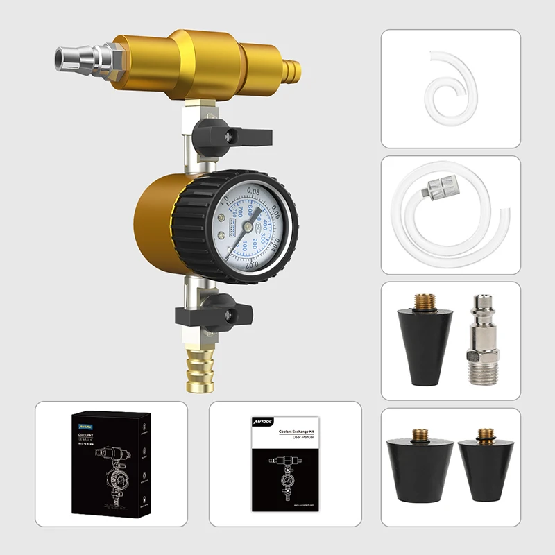 Radiator Coolant Refill Kit Cooling System Vacuum Leak Tester Refill &Purge Tool
Radiator Coolant Refill Kit Cooling System Vacuum Leak Tester Refill &Purge Tool