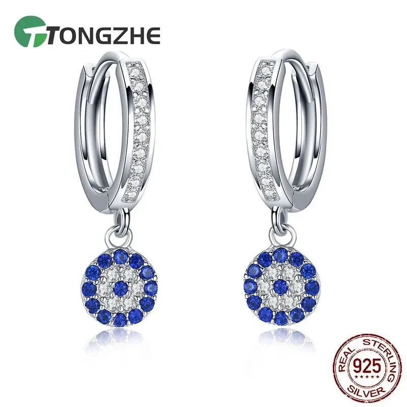 TONGZHE 925 Sterling Silver Drop Earrings For Women Blue CZ Crystal Luxury Turkish Evil Eye Earring Lucky Wedding Fine Jewelry
TONGZHE 925 Sterling Silver Drop Earrings For Women Blue CZ Crystal Luxury Turkish Evil Eye Earring Lucky Wedding Fine Jewelry