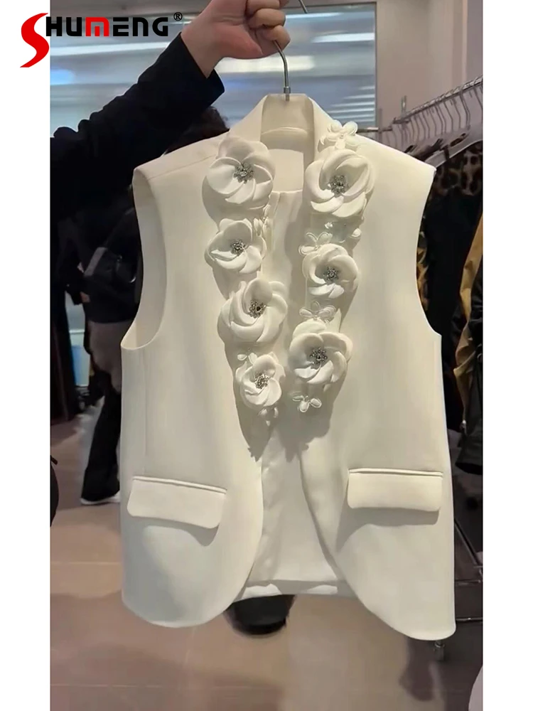 Women's Clothing 2025 Spring New Fashion Beautiful Three-dimensional Flower Ladies Sleeveless Solid Color Retro Suit Vest Jacket
Women's Clothing 2025 Spring New Fashion Beautiful Three-dimensional Flower Ladies Sleeveless Solid Color Retro Suit Vest Jacket