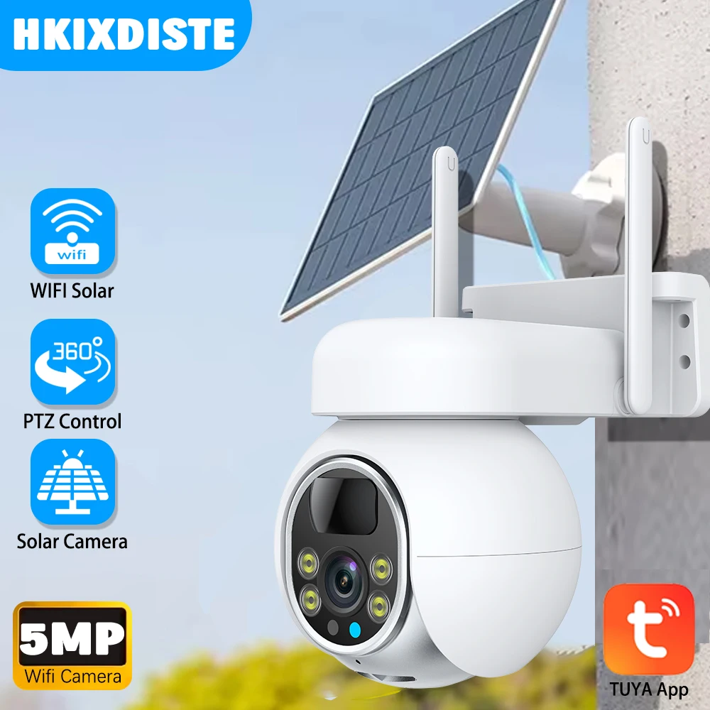 Tuya Smart Life Home PTZ 5MP With Solar Panel 360° PTZ Outdoor Security IP Camera Wifi Network Battery PIR Detection IP Camera
Tuya Smart Life Home PTZ 5MP With Solar Panel 360° PTZ Outdoor Security IP Camera Wifi Network Battery PIR Detection IP Camera