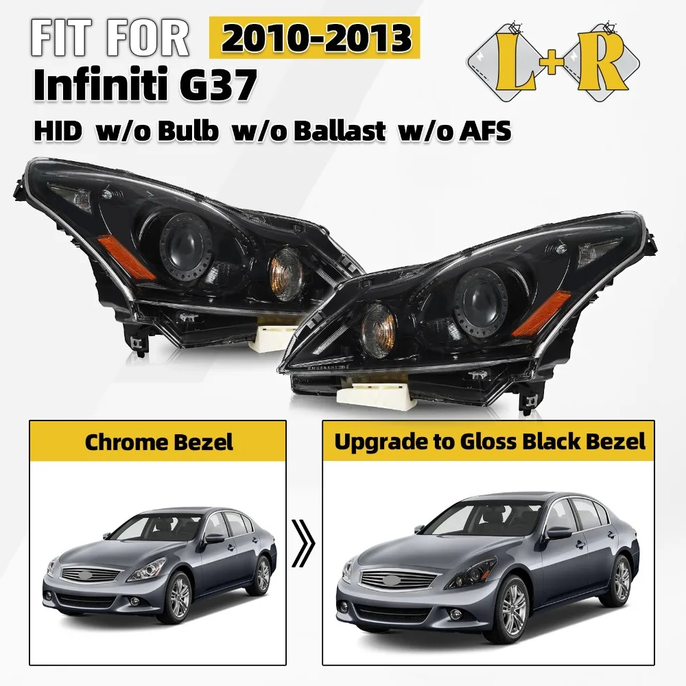 HID-фары для Infiniti G37 2010-2013 / G25 2011-2012 седан, черные, без AFS, пара
HID-фары для Infiniti G37 2010-2013 / G25 2011-2012 седан, черные, без AFS, пара