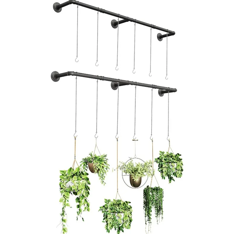 Plant Hanger Indoor, 2 Pack Hanging Planters Rod for Indoor Plants with 12 Hanging Chains, Wall Plant Hanging Rod for Window
Plant Hanger Indoor, 2 Pack Hanging Planters Rod for Indoor Plants with 12 Hanging Chains, Wall Plant Hanging Rod for Window