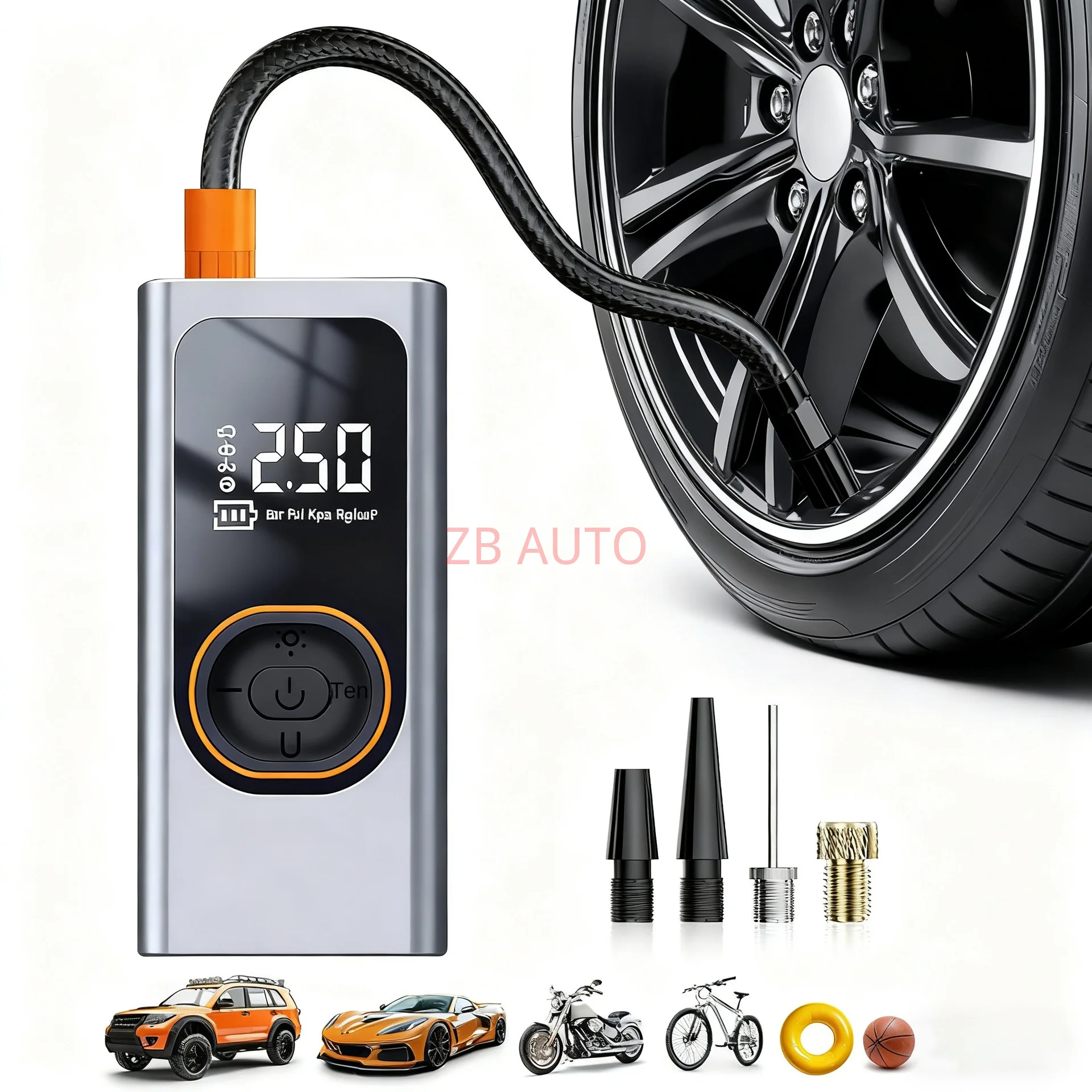 Cross-border car air pump, portable wireless air pump, automatic high-pressure inflator for car tires, extremely fast inflation
Cross-border car air pump, portable wireless air pump, automatic high-pressure inflator for car tires, extremely fast inflation