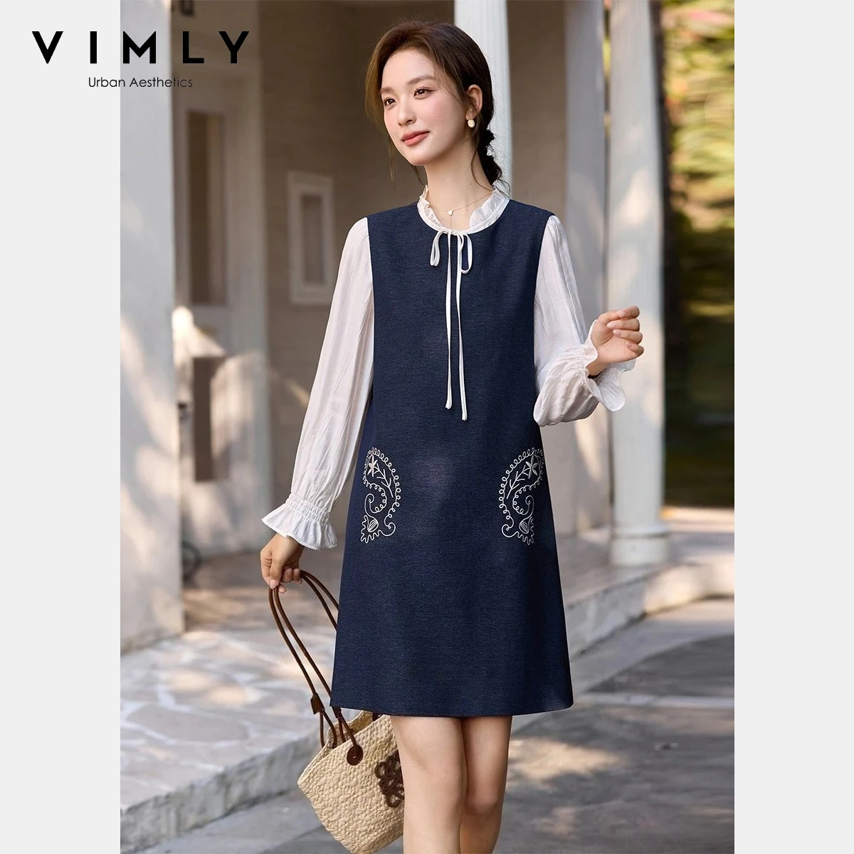 Женское платье VIMLY без рукавов, весна 2026, новинка, темно-синее, с тяжелой вышивкой, прямое, короткое, с круглым вырезом, повседневное, A3796
Женское платье VIMLY без рукавов, весна 2026, новинка, темно-синее, с тяжелой вышивкой, прямое, короткое, с круглым вырезом, повседневное, A3796