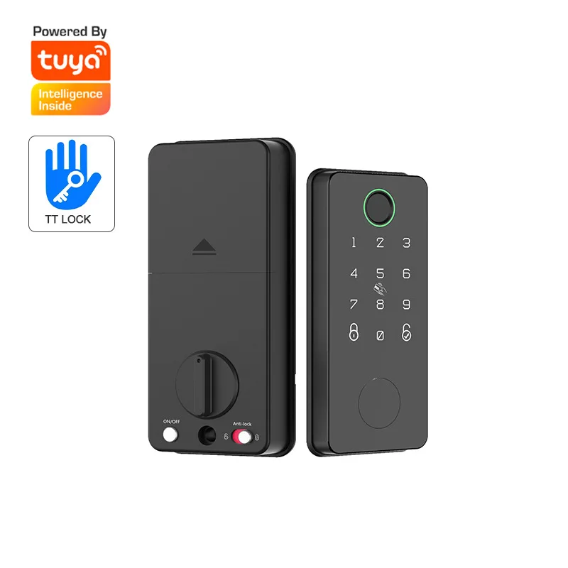 US Standard Deadbolt Fingerprint Password, Tuya Remote Control Anti-theft Security Smart Lock for European American Wooden Door
US Standard Deadbolt Fingerprint Password, Tuya Remote Control Anti-theft Security Smart Lock for European American Wooden Door