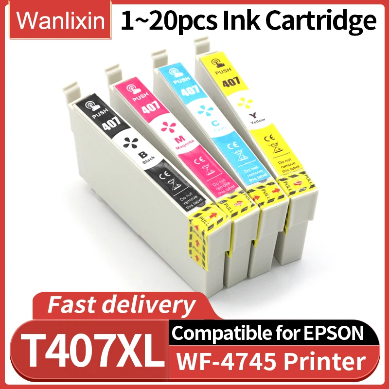 1 ~ 20 шт. E-407XL, совместимый с Epson 407XL T407XL T407XXL картридж с чернилами для принтера WF-4745 чернильный картридж
1 ~ 20 шт. E-407XL, совместимый с Epson 407XL T407XL T407XXL картридж с чернилами для принтера WF-4745 чернильный картридж