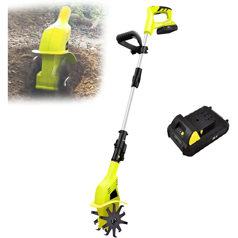 Electric Garden Tiller, 10cm Width & 20cm Depth, Soil Digging Tool with 1 Battery Included
Electric Garden Tiller, 10cm Width & 20cm Depth, Soil Digging Tool with 1 Battery Included