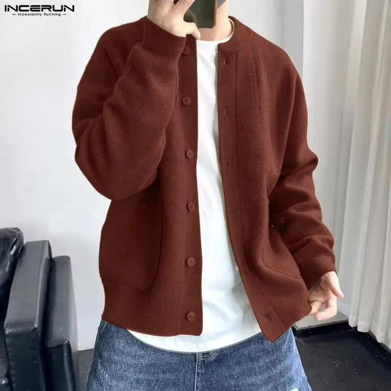 INCERUN мужские свитера однотонный вязаный кардиган с круглым вырезом и длинными рукавами мужская уличная одежда корейский стиль модный повседневный свитер пальто
INCERUN мужские свитера однотонный вязаный кардиган с круглым вырезом и длинными рукавами мужская уличная одежда корейский стиль модный повседневный свитер пальто