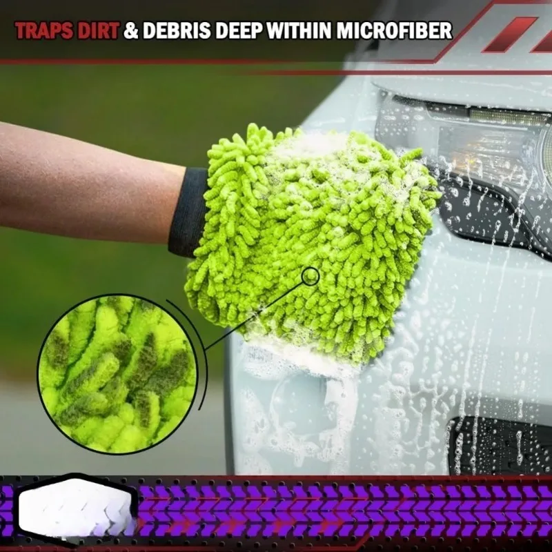 2/1 шт. перчатки для мойки автомобилей из микрофибры — без царапин, с нулевым ворсом, синель и плюш для стирки, сушки и детализации
2/1 шт. перчатки для мойки автомобилей из микрофибры — без царапин, с нулевым ворсом, синель и плюш для стирки, сушки и детализации