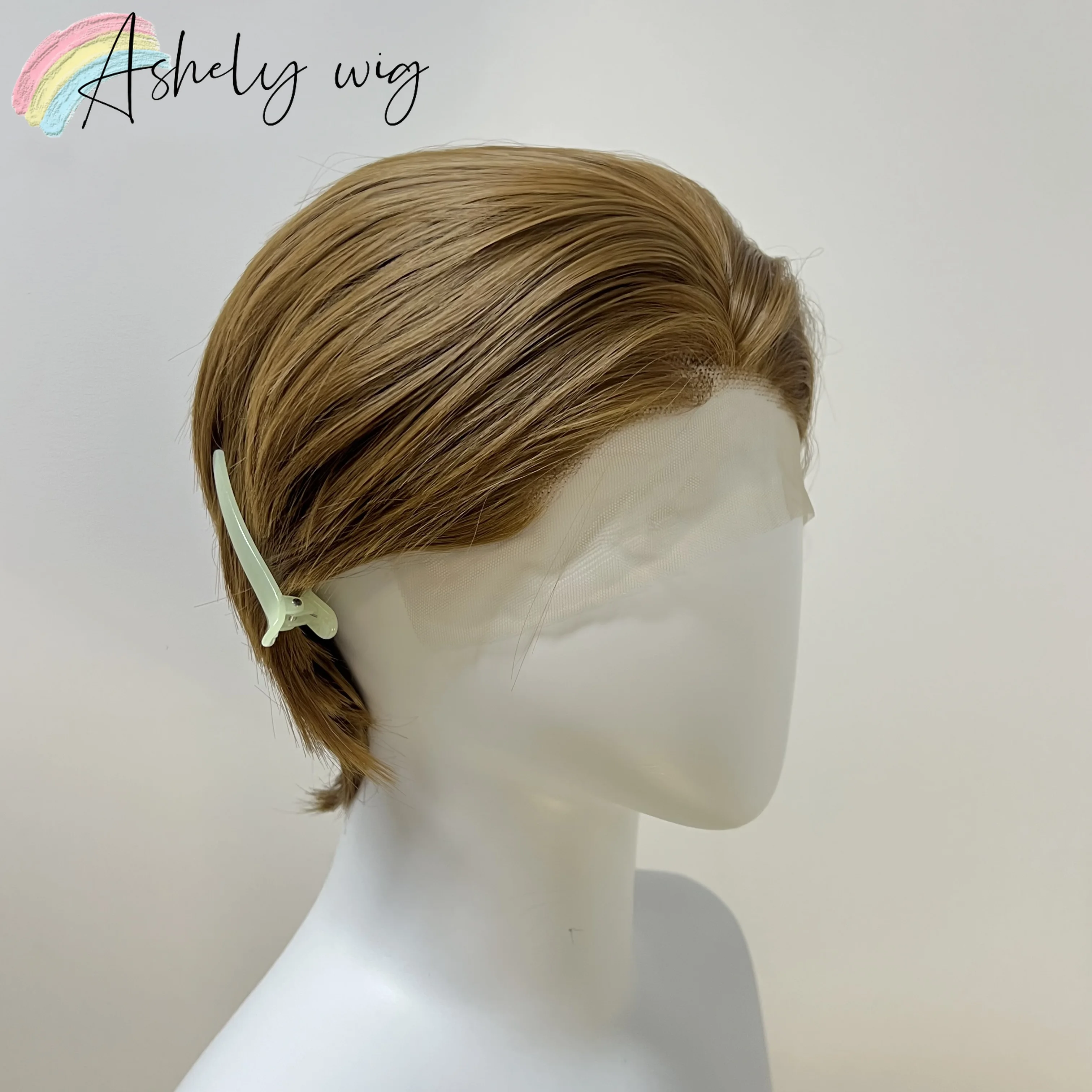 Ashely Honey Brown Lace Front Wig for Women Short Hair Cosplay Wigs High Quality Nature Looking Synthetic Lace Wigs for Party 
Ashely Honey Brown Lace Front Wig for Women Short Hair Cosplay Wigs High Quality Nature Looking Synthetic Lace Wigs for Party