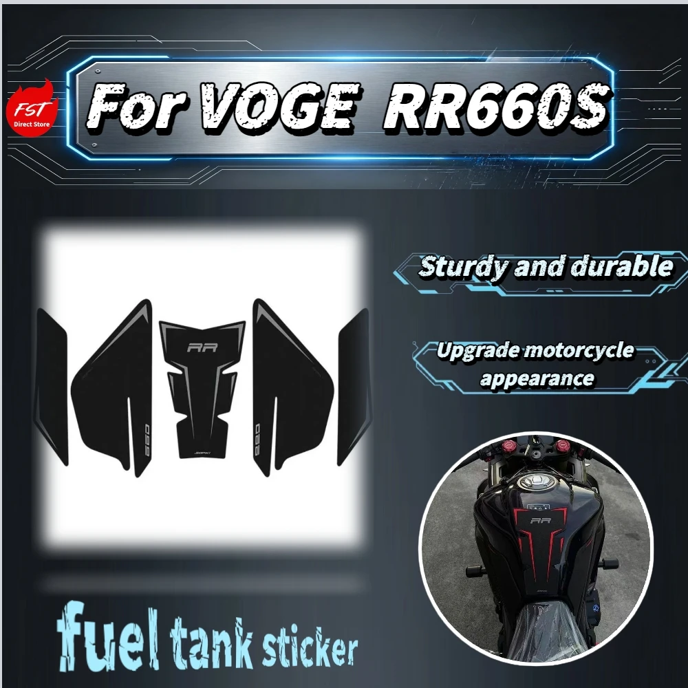 For VOGE RR660S Tank Pad, Fishbone Sticker, Non-slip Side Decal, Rubber Anti-scratch Protector, Moto Refit Parts
For VOGE RR660S Tank Pad, Fishbone Sticker, Non-slip Side Decal, Rubber Anti-scratch Protector, Moto Refit Parts