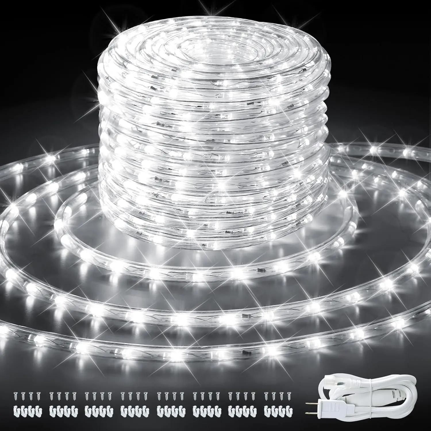 66ft/20m 720 LEDs Cool White Waterproof Rope Lights for Indoor Outdoor Garden Patio Pool Bedroom Decor
66ft/20m 720 LEDs Cool White Waterproof Rope Lights for Indoor Outdoor Garden Patio Pool Bedroom Decor