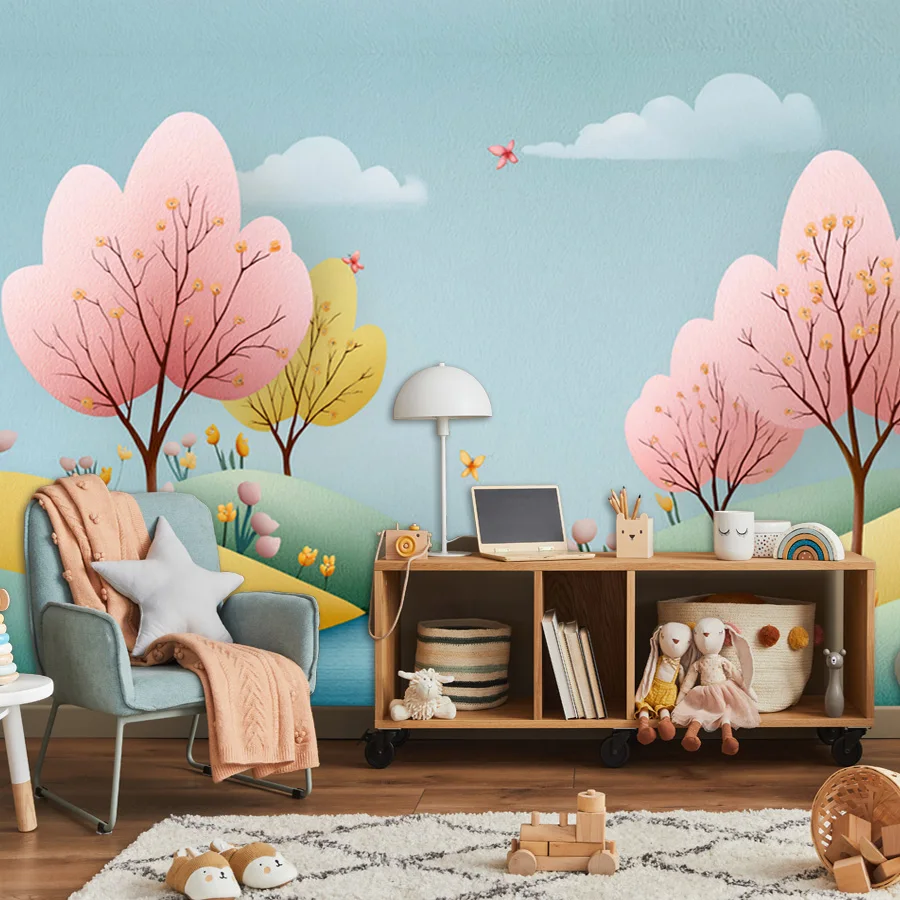 8+ Cartoon Watercolor Landscape Spring Trees Mural, Self Adhesive Optional, Wallpaper for Living Room Kids Decoration Home Decor
8+ Cartoon Watercolor Landscape Spring Trees Mural, Self Adhesive Optional, Wallpaper for Living Room Kids Decoration Home Decor