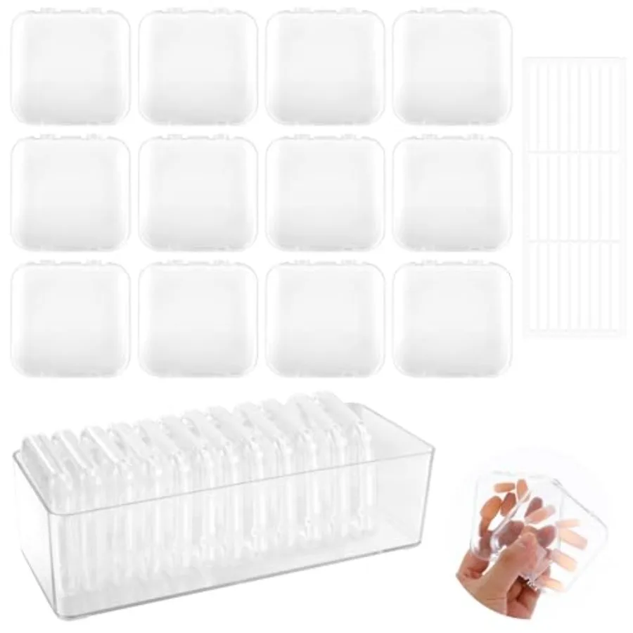 36Pcs Box Organizer Case Press on Nails Clear Display Case With 3Pcs AllInOne Storage Box and 60pcs Double Sided Adhesive Displ
36Pcs Box Organizer Case Press on Nails Clear Display Case With 3Pcs AllInOne Storage Box and 60pcs Double Sided Adhesive Displ