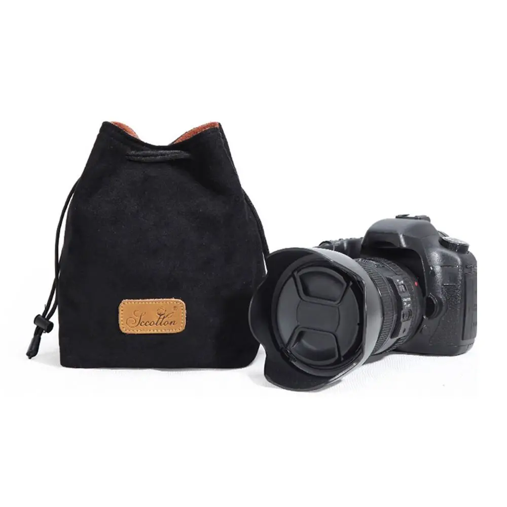 Stitching Design Soft Camera Storage Bag Portable Dustproof Lens Protective Case Polar Fleece Lining Waterproof Lens Pouch Men
Stitching Design Soft Camera Storage Bag Portable Dustproof Lens Protective Case Polar Fleece Lining Waterproof Lens Pouch Men