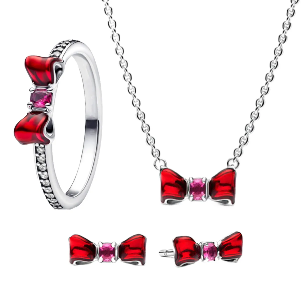 Оригинальный комплект из стерлингового серебра 925 пробы с красным бантом, кольцо, ожерелье, серьги, красочные кристаллы, женский подарок на день рождения, день Святого Валентина, ювелирные изделия своими руками
Оригинальный комплект из стерлингового серебра 925 пробы с красным бантом, кольцо, ожерелье, серьги, красочные кристаллы, женский подарок на день рождения, день Святого Валентина, ювелирные изделия своими руками