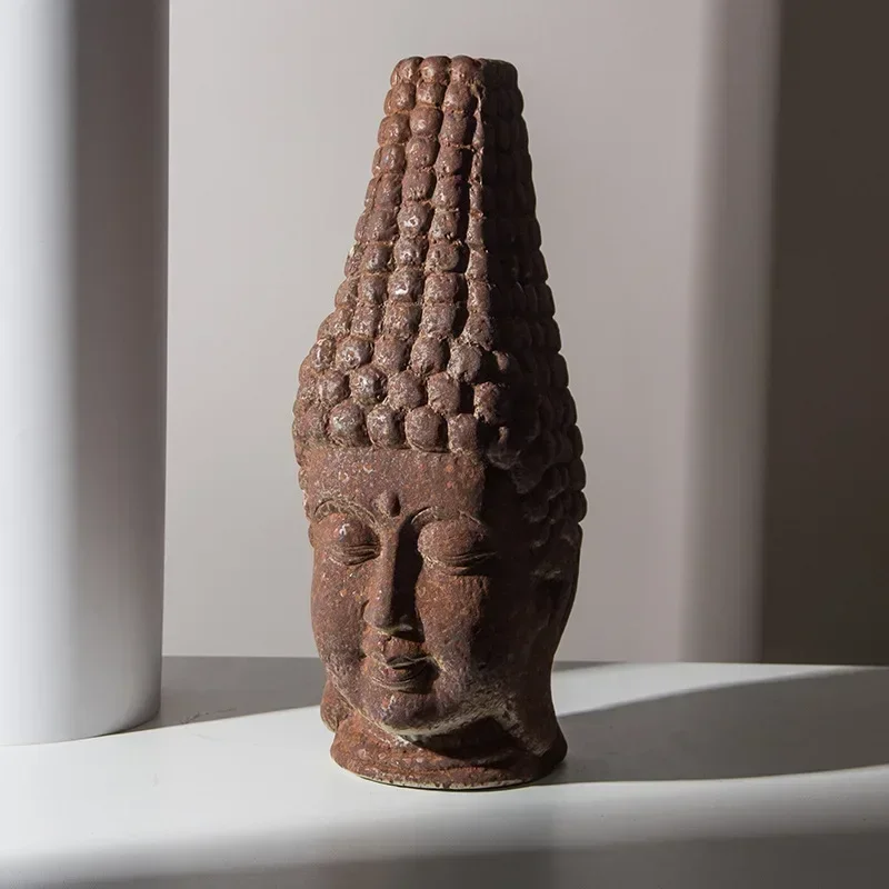 Antique Buddha Head Statue Archaized Zen Style Accessory East Asian Room Decor Modern Home Hotel Bar Vintage Decorative Ornament
Antique Buddha Head Statue Archaized Zen Style Accessory East Asian Room Decor Modern Home Hotel Bar Vintage Decorative Ornament