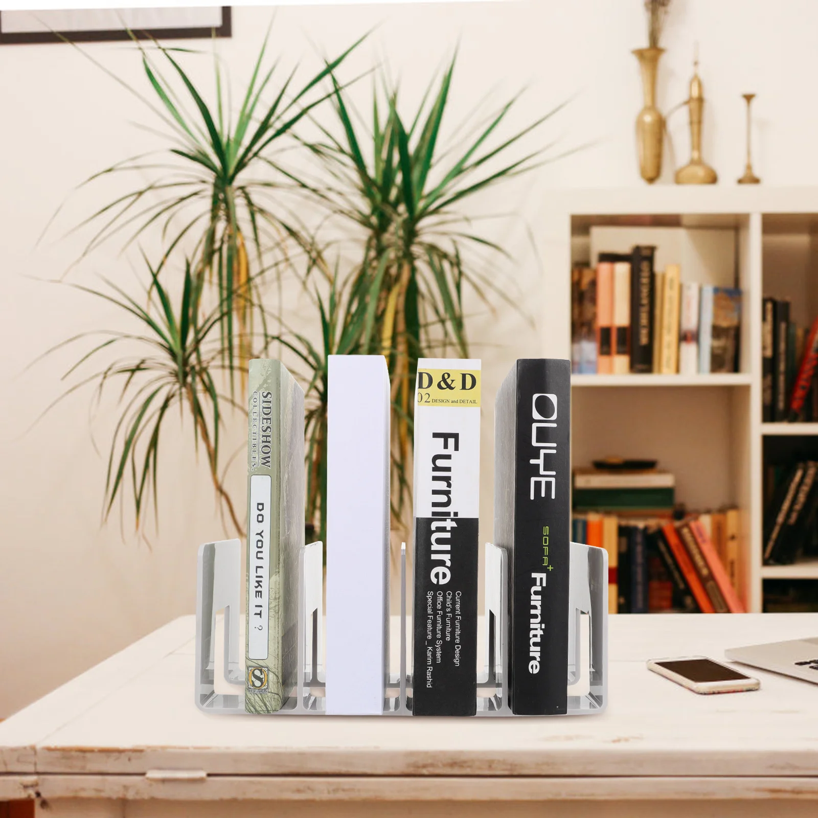 Simple Elegant Bookend Book Shelf Organizer Acrylic Bookends Support Heavy Duty Book Stopper For Home Library 1pc
Simple Elegant Bookend Book Shelf Organizer Acrylic Bookends Support Heavy Duty Book Stopper For Home Library 1pc
