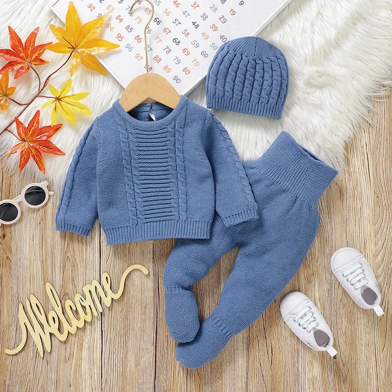 Kids Clothes Set 0-9M Autumn Winter Blue Casual Outerwear Newborn Infant Boys Long Sleeve Sweaters Pullovers+Pants Toddler Suits
Kids Clothes Set 0-9M Autumn Winter Blue Casual Outerwear Newborn Infant Boys Long Sleeve Sweaters Pullovers+Pants Toddler Suits