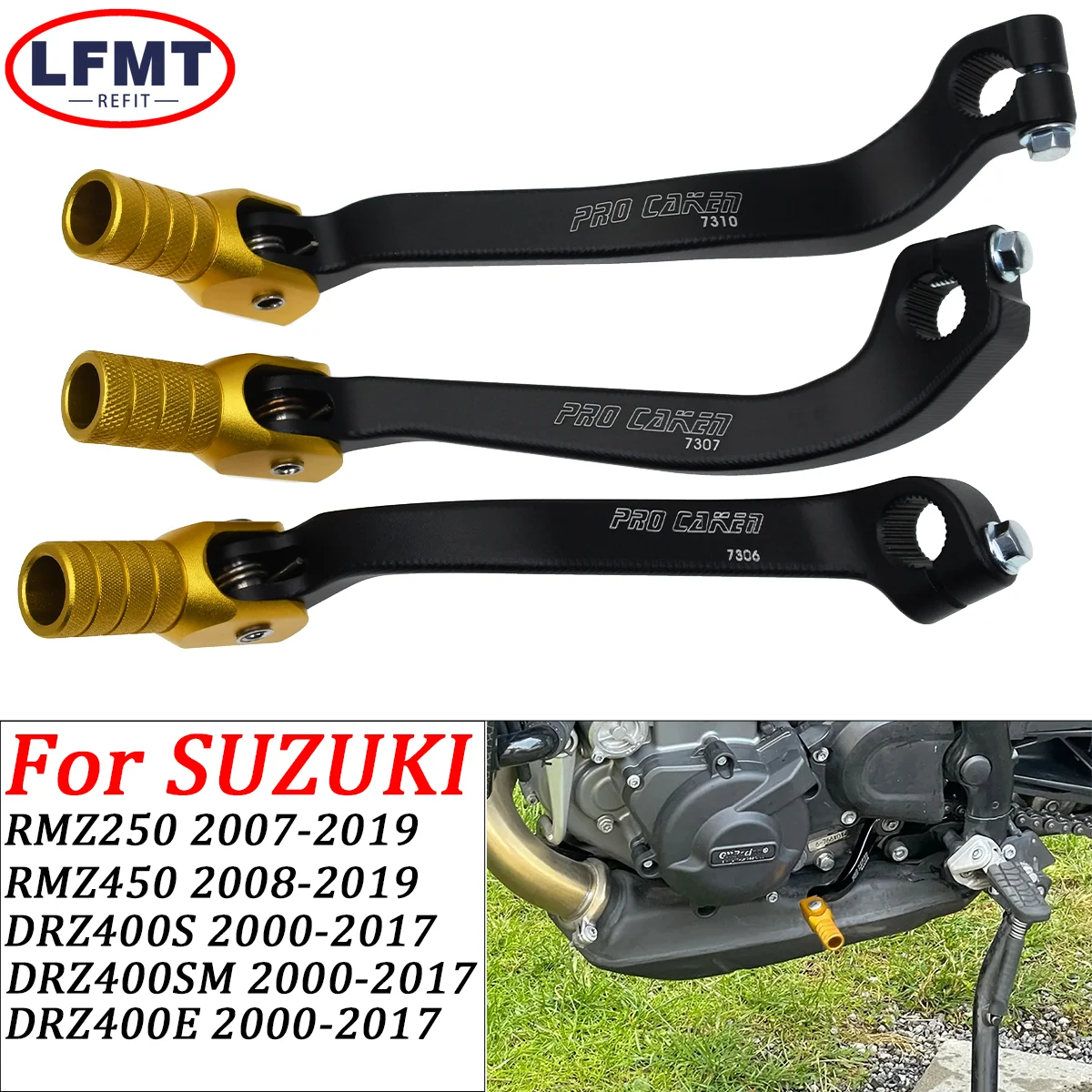 For Suzuki RMZ250 RMZ450 RMZ 250 450 400 DRZ400S DRZ400E DRZ400SM 2000-2019 Motocross CNC Folding Gear Shift Shifter Lever Pedal
For Suzuki RMZ250 RMZ450 RMZ 250 450 400 DRZ400S DRZ400E DRZ400SM 2000-2019 Motocross CNC Folding Gear Shift Shifter Lever Pedal