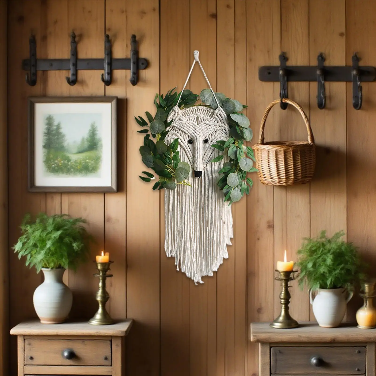 Настенное искусство Макраме Лиса Макраме Настенный декор с искусственными растениями Эстетическая длинная тканая кисточка для дома Общежитие Гостиная Кафе Галерея
Настенное искусство Макраме Лиса Макраме Настенный декор с искусственными растениями Эстетическая длинная тканая кисточка для дома Общежитие Гостиная Кафе Галерея