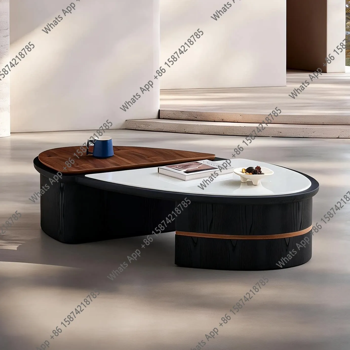 Modern simple oval coffee table lifting solid wood antique coffee table special-shaped living room multi-functional coffee table
Modern simple oval coffee table lifting solid wood antique coffee table special-shaped living room multi-functional coffee table