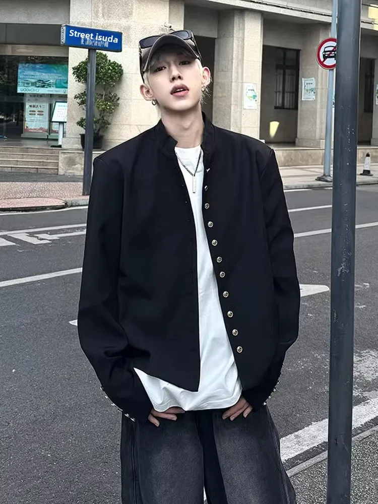 ort Tailored Men's Suit Jaet Spring Autumn Stand Collar Chinese Sle Classy And Cool New Youth Faion Casual Outerwear
ort Tailored Men's Suit Jaet Spring Autumn Stand Collar Chinese Sle Classy And Cool New Youth Faion Casual Outerwear