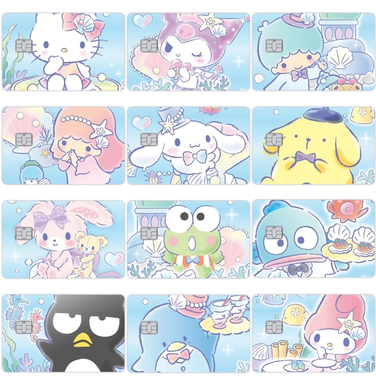 Hangyodon Cinnamoroll Kuromi My Melody Hello Kitty Blue Ocean Series Kawaii Diy ПВХ наклейка пленочная лента кожа для кредитной дебетовой карты
Hangyodon Cinnamoroll Kuromi My Melody Hello Kitty Blue Ocean Series Kawaii Diy ПВХ наклейка пленочная лента кожа для кредитной дебетовой карты