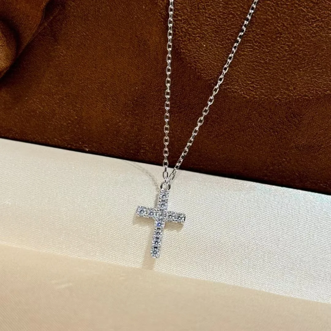 European Hot-selling 925 Sterling Silver Full Diamond Cross Pendant Chain Necklace For Women Men Unisex Silver Crucifix Jewelry
European Hot-selling 925 Sterling Silver Full Diamond Cross Pendant Chain Necklace For Women Men Unisex Silver Crucifix Jewelry