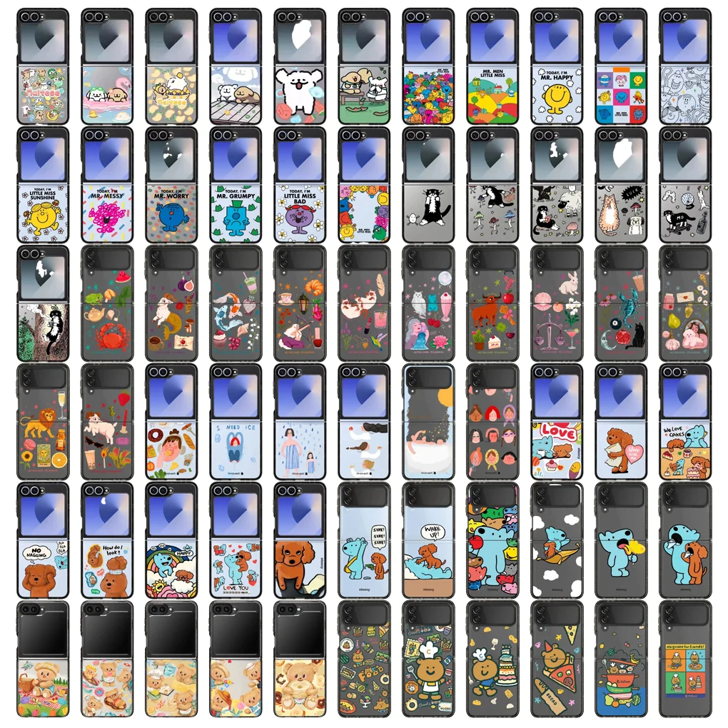 Чехол для телефона с мультяшным узором для Samsung Galaxy Z Flip 6 5 4, задняя крышка для ZFlip 6, защитный жесткий чехол
Чехол для телефона с мультяшным узором для Samsung Galaxy Z Flip 6 5 4, задняя крышка для ZFlip 6, защитный жесткий чехол