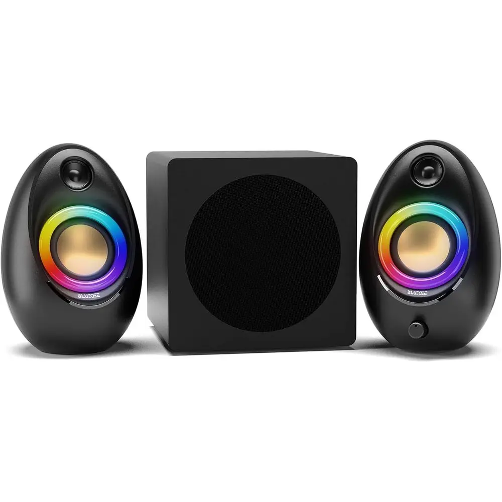 80W 2.1 Channel PC Speaker System with Subwoofer, Bluetooth 5.4, RGB, USB/USB-C/AUX Connectivity
80W 2.1 Channel PC Speaker System with Subwoofer, Bluetooth 5.4, RGB, USB/USB-C/AUX Connectivity