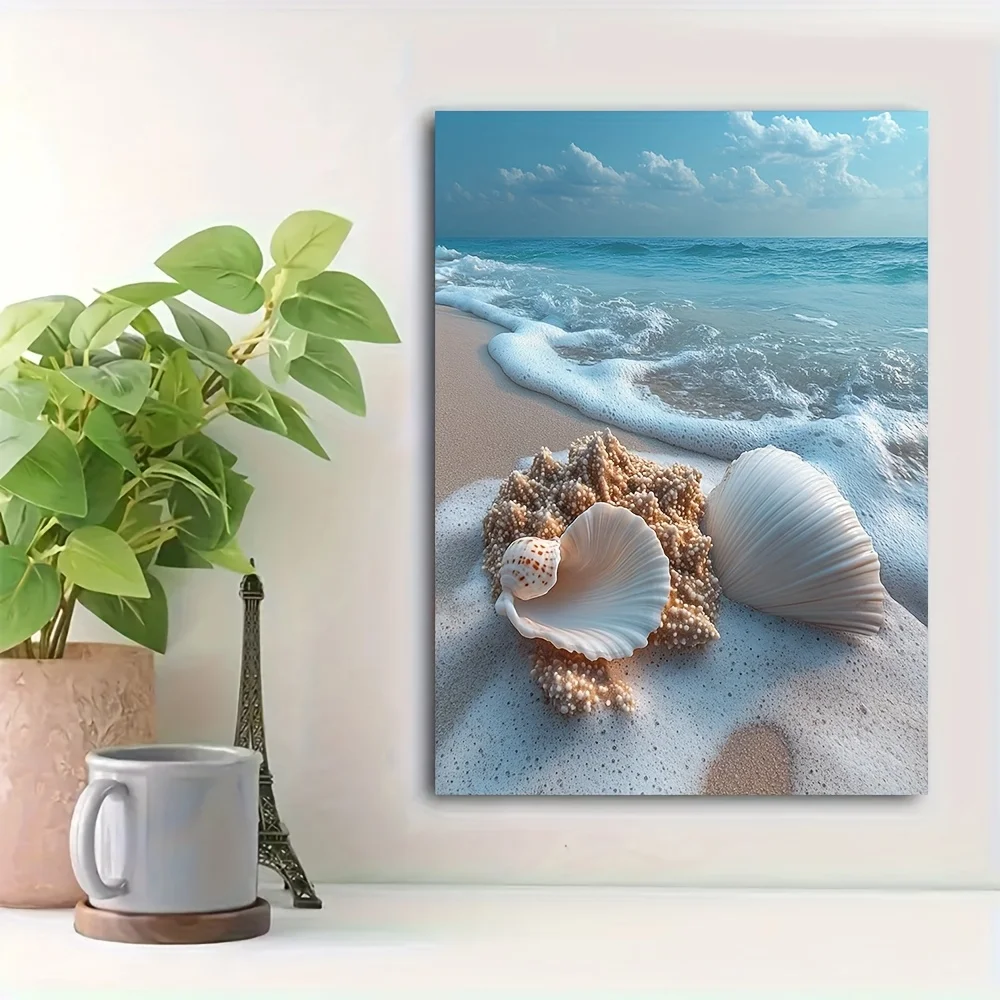 2D Flat, 1 шт. Настенное искусство на холсте в рамке (панорамный принт морских ракушек на белом песке, готовый к повестке океанского декора
2D Flat, 1 шт. Настенное искусство на холсте в рамке (панорамный принт морских ракушек на белом песке, готовый к повестке океанского декора