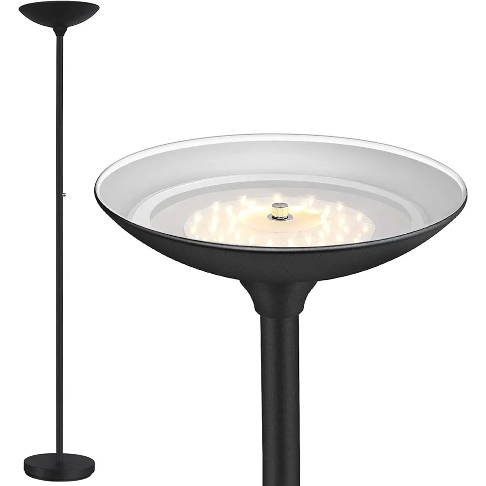 Torchiere Floor Lamp, 30W Super Bright LED Standing Lamp, Stepless Dimmable Pole Lamp with 3000K Lighting, Rotary Switch
Torchiere Floor Lamp, 30W Super Bright LED Standing Lamp, Stepless Dimmable Pole Lamp with 3000K Lighting, Rotary Switch